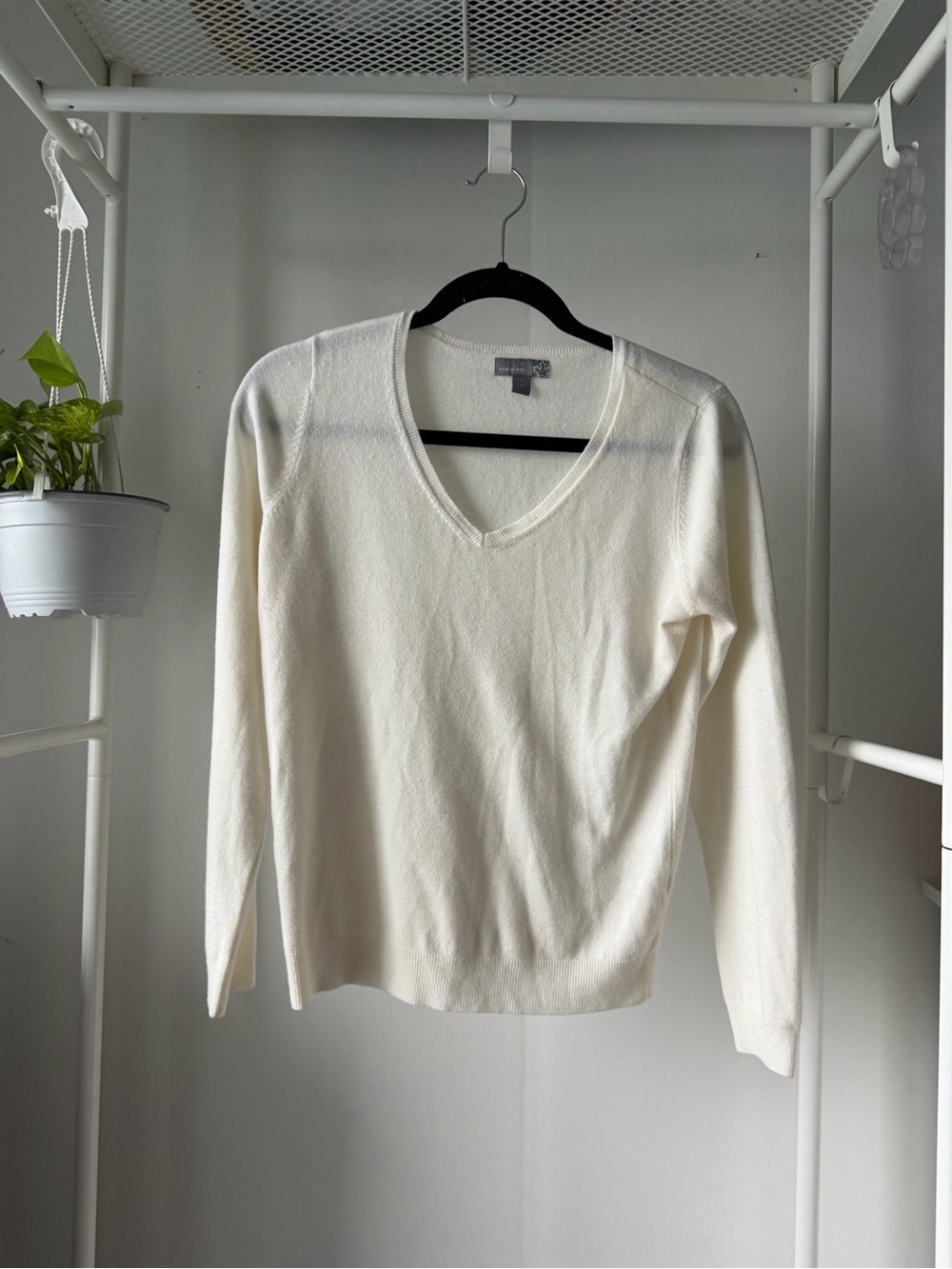 Suzy Shier Cream V-Neck Sweater